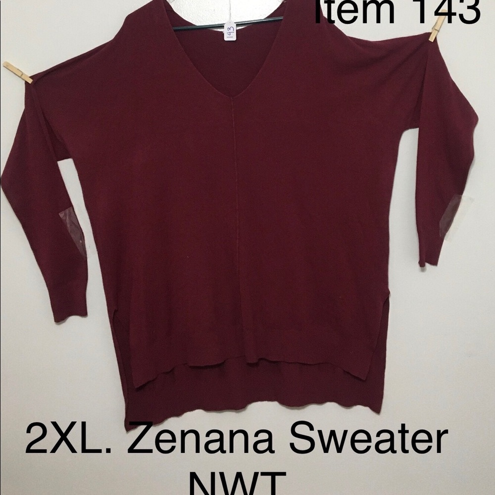 2XL. Zenana Long Sleeve Sweater. NWT. Item# 143